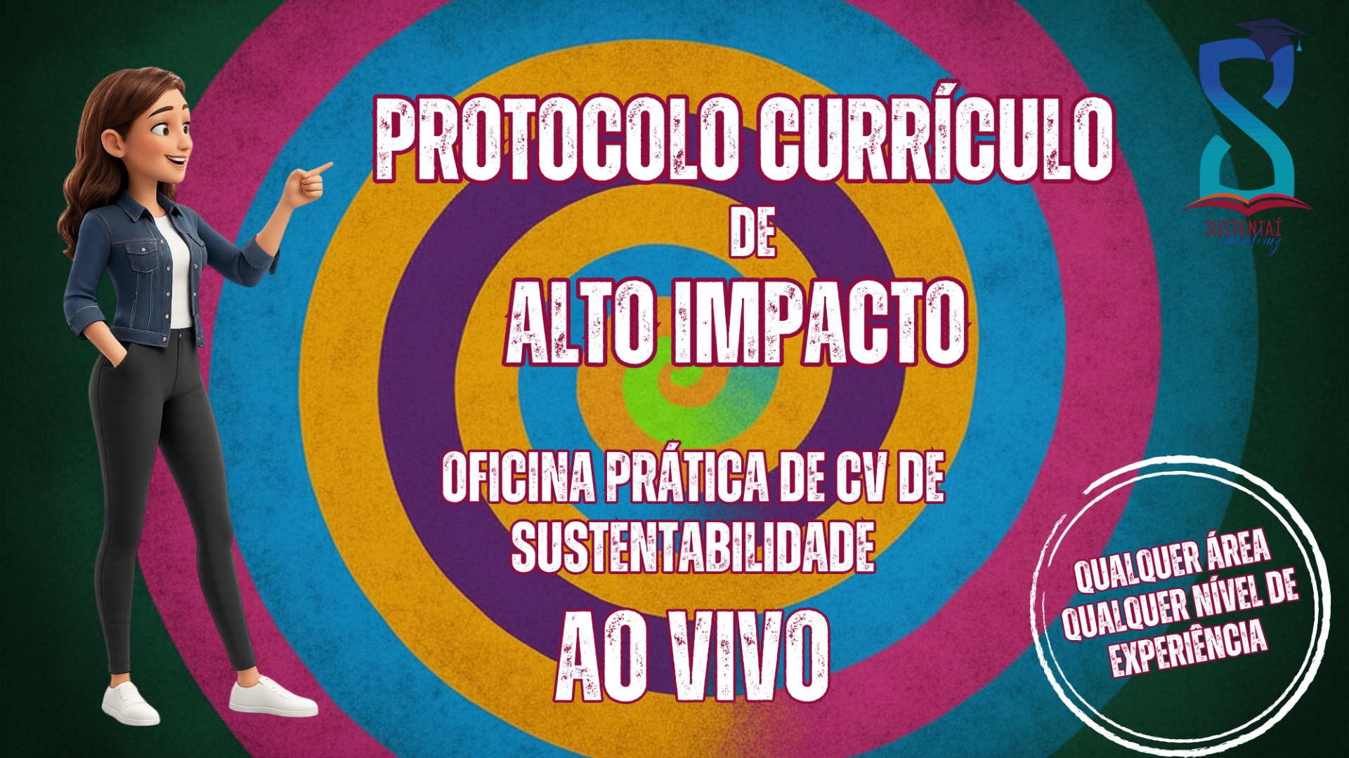 Workshop ao vivo — Protocolo Currículo de Alto Impacto, oficina prática de CV de sustentabilidade